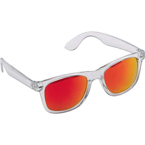 Sonnenbrille Bradley Transparent UV400 , transparent rot, Polycarbonat & AC, 15,00cm x 5,00cm x 15,00cm (Länge x Höhe x Breite), Bild 1