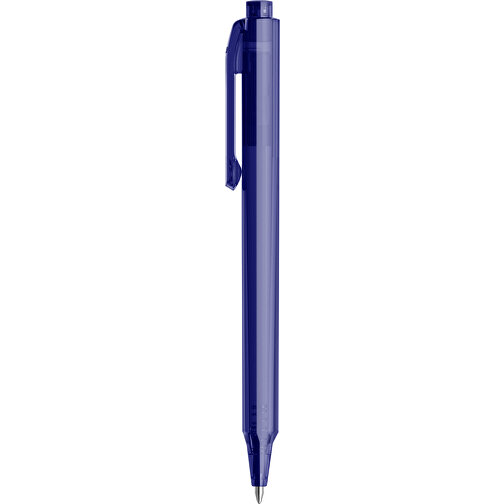Pigra P04 Push Kugelschreiber , blau, ABS-Kunststoff, 14,10cm x 1,40cm (Länge x Breite), Bild 1