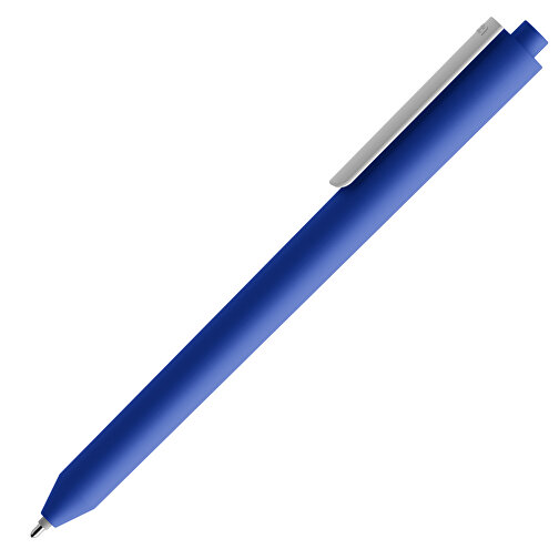 Pigra P03 Push Kugelschreiber , dunkelblau / weiss, ABS-Kunststoff, 14,00cm x 1,30cm (Länge x Breite), Bild 4
