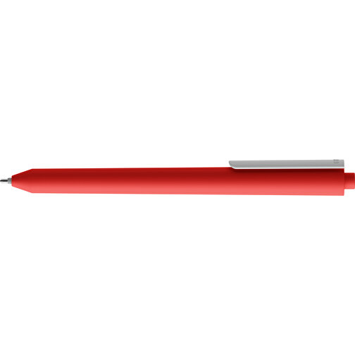 Pigra P03 Push Kugelschreiber , rot / weiss, ABS-Kunststoff, 14,00cm x 1,30cm (Länge x Breite), Bild 5