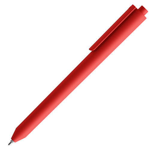 Pigra P03 Push Kugelschreiber , rot, ABS-Kunststoff, 14,00cm x 1,30cm (Länge x Breite), Bild 4