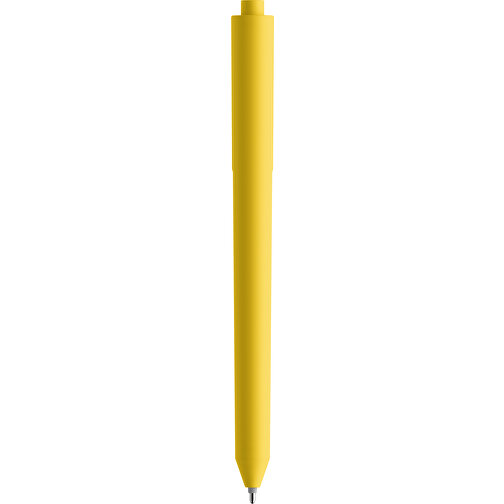 Pigra P03 Push Kugelschreiber , gelb, ABS-Kunststoff, 14,00cm x 1,30cm (Länge x Breite), Bild 2