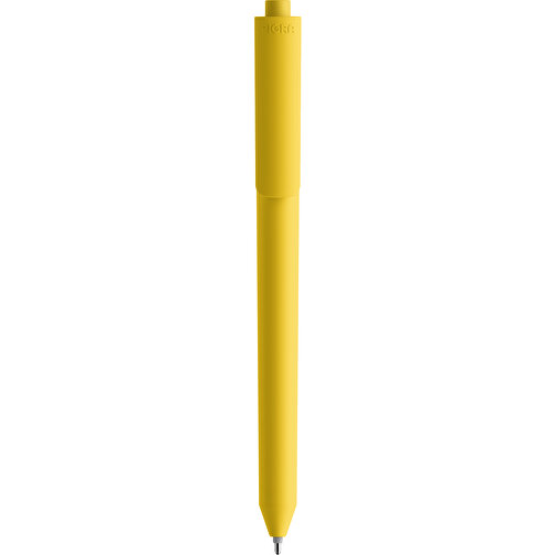 Pigra P03 Push Kugelschreiber , gelb, ABS-Kunststoff, 14,00cm x 1,30cm (Länge x Breite), Bild 3