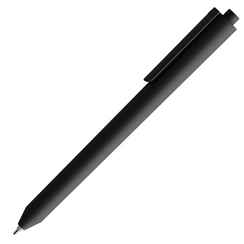 Pigra P03 Push Kugelschreiber , schwarz, ABS-Kunststoff, 14,00cm x 1,30cm (Länge x Breite), Bild 4
