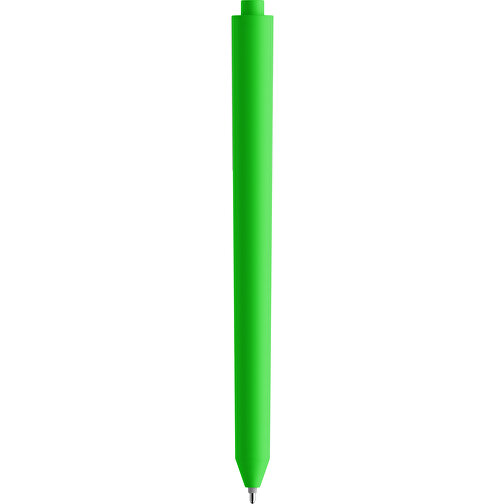 Pigra P03 Push Kugelschreiber , grün / weiss, ABS-Kunststoff, 14,00cm x 1,30cm (Länge x Breite), Bild 2