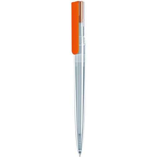 RECYCLED PET PEN Switch Transparent KG , uma, orange, Kunststoff, 15,00cm (Länge), Bild 1
