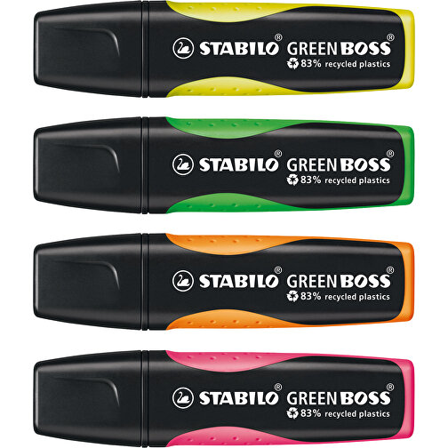 STABILO GREEN BOSS Leuchtmarkierer , Stabilo, orange, recycelter Kunststoff, 10,50cm x 1,70cm x 2,70cm (Länge x Höhe x Breite), Bild 2