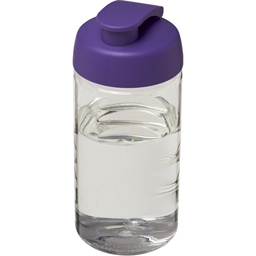 H2O Active® Bop 500 Ml Sportflasche Mit Klappdeckel , transparent / lila, PET Kunststoff, PP Kunststoff, 17,40cm (Höhe), Bild 1