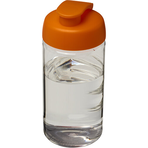 H2O Active® Bop 500 Ml Sportflasche Mit Klappdeckel , transparent / orange, PET Kunststoff, PP Kunststoff, 17,40cm (Höhe), Bild 1