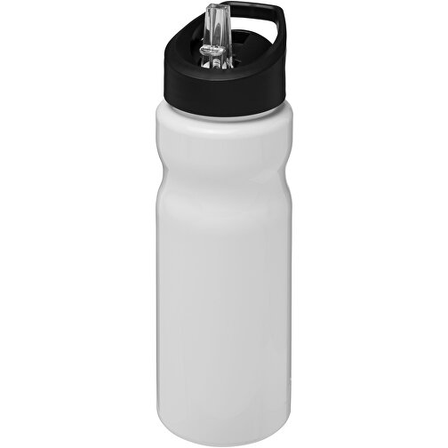 H2O Active® Base 650 Ml Sportflasche Mit Ausgussdeckel , weiß / schwarz, PET Kunststoff, 72% PP Kunststoff, 17% SAN Kunststoff, 11% PE Kunststoff, 21,80cm (Höhe), Bild 1
