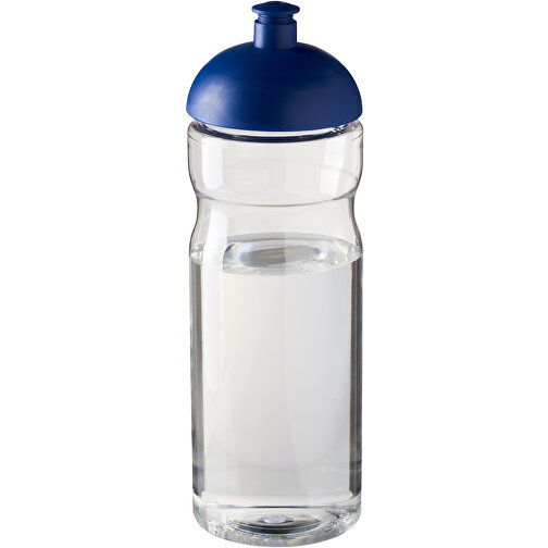 H2O Active® Base 650 Ml Sportflasche Mit Stülpdeckel , transparent / blau, PET Kunststoff, 90% PP Kunststoff, 10% TPE Kunststoff, 22,30cm (Höhe), Bild 3
