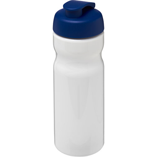 H2O Active® Base 650 Ml Sportflasche Mit Klappdeckel , weiß / blau, PET Kunststoff, PP Kunststoff, 22,10cm (Höhe), Bild 1