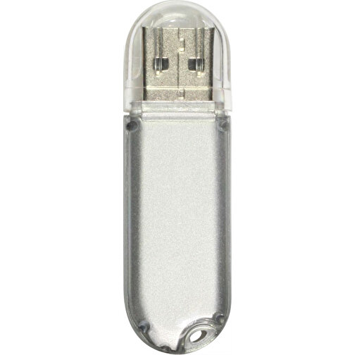 USB Stick REFLEX II 16GB , Promo Effects MB , transparent silber MB , 16 GB , Kunststoff MB , 3 - 10 MB/s MB , 6,00cm x 0,90cm x 1,80cm (Länge x Höhe x Breite), Bild 2