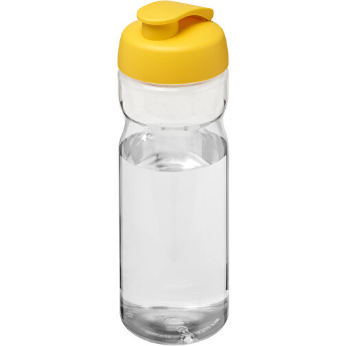 H2O Active® Base 650 Ml Sportflasche Mit Klappdeckel , transparent / gelb, PET Kunststoff, PP Kunststoff, 22,10cm (Höhe), Bild 1
