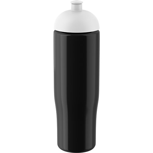 H2O Active® Tempo 700 Ml Sportflasche Mit Stülpdeckel , schwarz / weiß, PET Kunststoff, 90% PP Kunststoff, 10% TPE Kunststoff, 23,90cm (Höhe), Bild 1