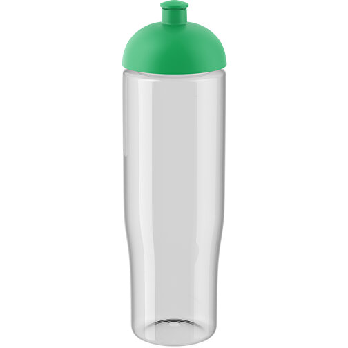 H2O Active® Tempo 700 Ml Sportflasche Mit Stülpdeckel , transparent / grün, PET Kunststoff, 90% PP Kunststoff, 10% TPE Kunststoff, 23,90cm (Höhe), Bild 1