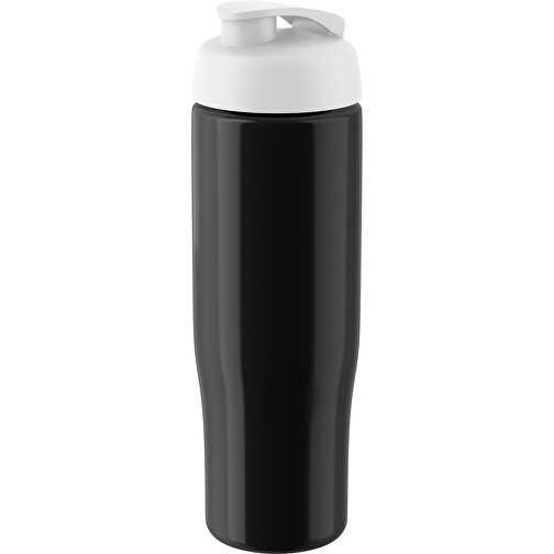 H2O Active® Tempo 700 Ml Sportflasche Mit Klappdeckel , schwarz / weiß, PET Kunststoff, PP Kunststoff, 23,90cm (Höhe), Bild 1