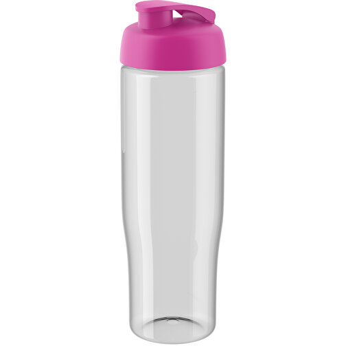 H2O Active® Tempo 700 Ml Sportflasche Mit Klappdeckel , transparent / rosa, PET Kunststoff, PP Kunststoff, 23,90cm (Höhe), Bild 1