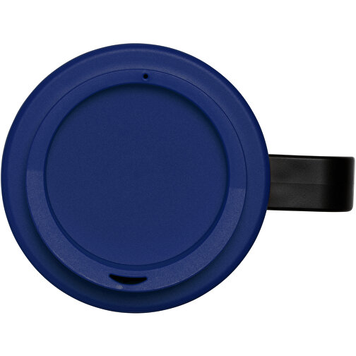 Brite-Ameriano® Grande 350 Ml Isolierbecher , schwarz / blau, PP Kunststoff, 16,40cm x 12,80cm (Höhe x Breite), Bild 4