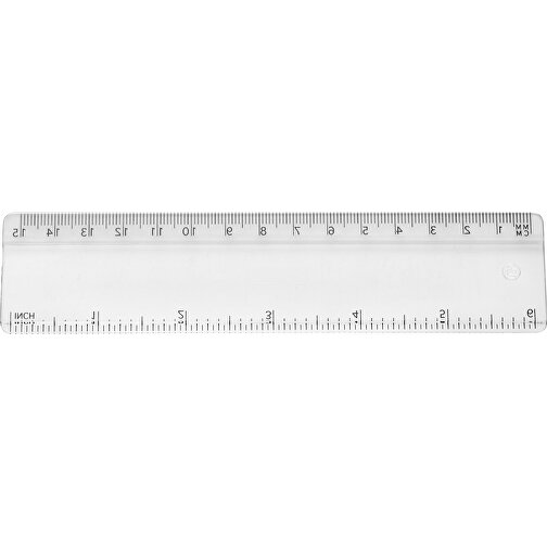 Renzo 15 Cm Kunststofflineal , transparent klar, GPPS Kunststoff, 15,80cm x 0,30cm x 3,70cm (Länge x Höhe x Breite), Bild 2