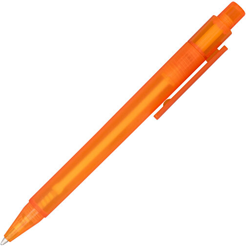 Calypso Kugelschreiber Transparent Matt , orange gefrostet, ABS Kunststoff, 13,00cm (Höhe), Bild 3