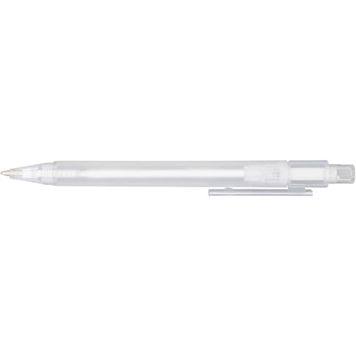 Calypso Kugelschreiber Transparent Matt , weiss gefrosted, ABS Kunststoff, 13,00cm (Höhe), Bild 4