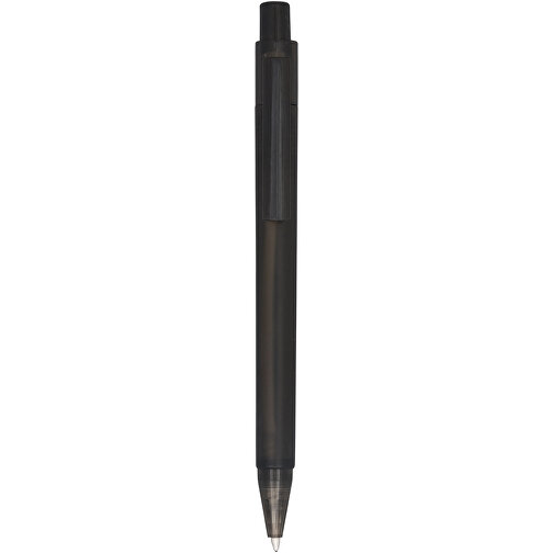 Calypso Kugelschreiber Transparent Matt , schwarz gefrostet, ABS Kunststoff, 13,00cm (Höhe), Bild 1
