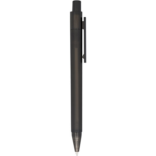 Calypso Kugelschreiber Transparent Matt , schwarz gefrostet, ABS Kunststoff, 13,00cm (Höhe), Bild 2