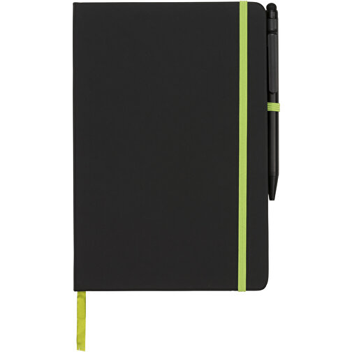 Noir Edge A5 Notizbuch Mit Farbigem Rand , schwarz / limone, PU Kunststoff, 21,00cm x 1,70cm x 14,30cm (Länge x Höhe x Breite), Bild 4