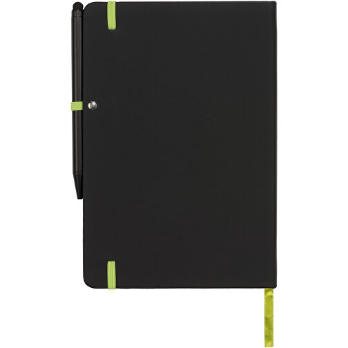 Noir Edge A5 Notizbuch Mit Farbigem Rand , schwarz / limone, PU Kunststoff, 21,00cm x 1,70cm x 14,30cm (Länge x Höhe x Breite), Bild 5