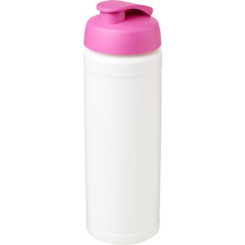 Baseline® Plus Grip 750 Ml Sportflasche Mit Klappdeckel , weiss / rosa, HDPE Kunststoff, PP Kunststoff, 23,60cm (Höhe), Bild 1