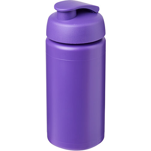 Baseline® Plus Grip 500 Ml Sportflasche Mit Klappdeckel , lila, HDPE Kunststoff, PP Kunststoff, 18,50cm (Höhe), Bild 1