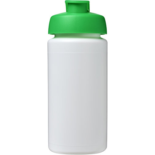 Baseline® Plus Grip 500 Ml Sportflasche Mit Klappdeckel , weiß / grün, HDPE Kunststoff, PP Kunststoff, 18,50cm (Höhe), Bild 3