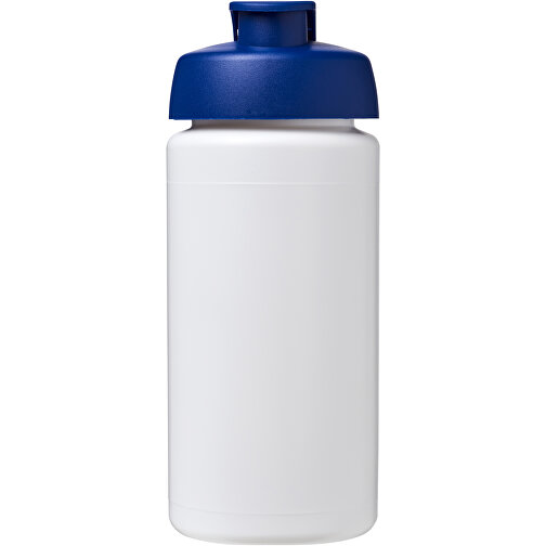 Baseline® Plus Grip 500 Ml Sportflasche Mit Klappdeckel , weiss / blau, HDPE Kunststoff, PP Kunststoff, 18,50cm (Höhe), Bild 3
