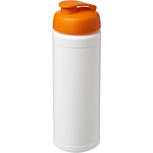 Baseline® Plus 750 Ml Flasche Mit Klappdeckel , weiß / orange, HDPE Kunststoff, PP Kunststoff, 23,60cm (Höhe), Bild 1