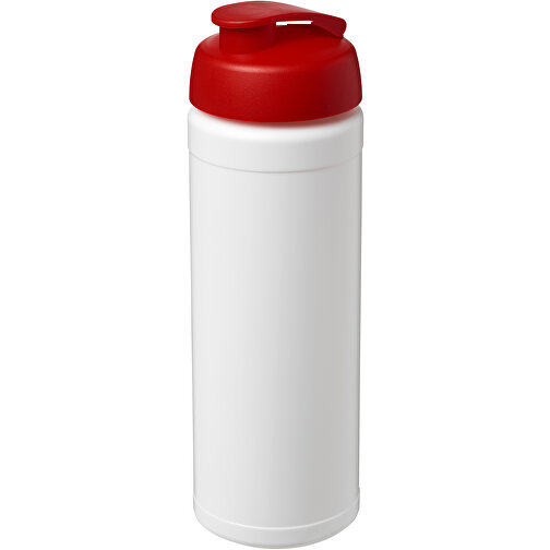 Baseline® Plus 750 Ml Flasche Mit Klappdeckel , weiss / rot, HDPE Kunststoff, PP Kunststoff, 23,60cm (Höhe), Bild 1