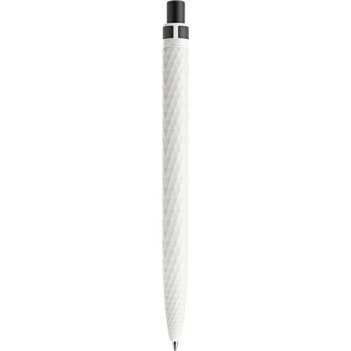 Prodir QS01 PMS Push Kugelschreiber , Prodir, weiß/schwarz satiniert, Kunststoff/Metall, 14,10cm x 1,60cm (Länge x Breite), Bild 3