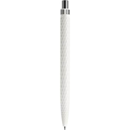 Prodir QS01 PMS Push Kugelschreiber , Prodir, weiß/graphit satiniert, Kunststoff/Metall, 14,10cm x 1,60cm (Länge x Breite), Bild 3