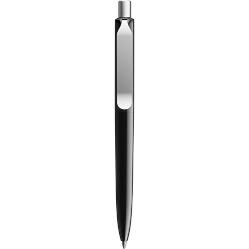 Prodir DS8 PSP Push Kugelschreiber , Prodir, schwarz/silber satiniert, Kunststoff/Metall, 14,10cm x 1,50cm (Länge x Breite), Bild 1