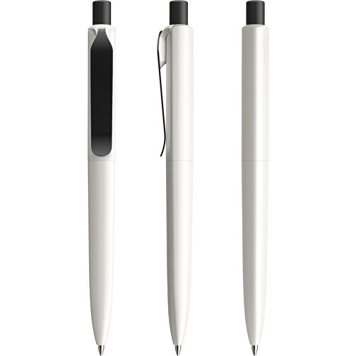 Prodir DS8 PSP Push Kugelschreiber , Prodir, weiss/schwarz satiniert, Kunststoff/Metall, 14,10cm x 1,50cm (Länge x Breite), Bild 6