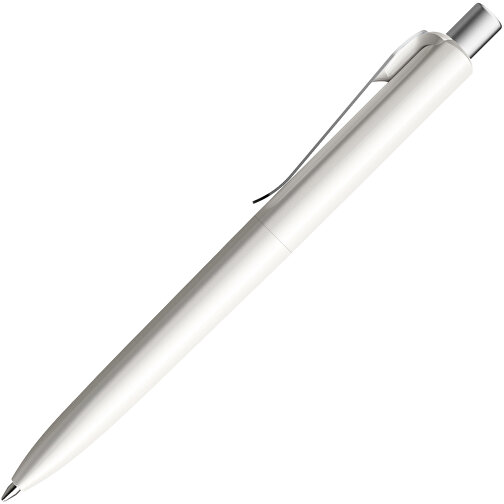 Prodir DS8 PSP Push Kugelschreiber , Prodir, weiß/silber satiniert, Kunststoff/Metall, 14,10cm x 1,50cm (Länge x Breite), Bild 4