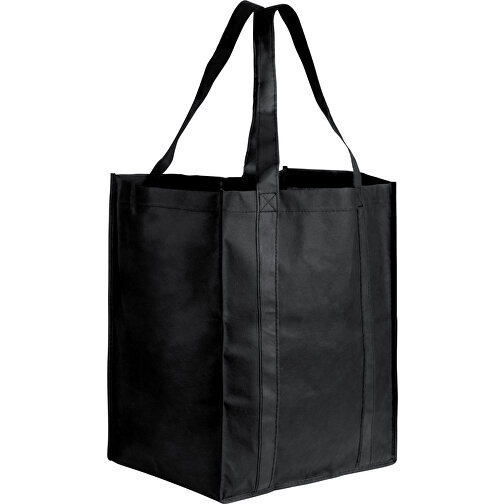 Tasche SHOP XL , schwarz, Non-Woven, 33,00cm x 25,00cm x 38,00cm (Länge x Höhe x Breite), Bild 1