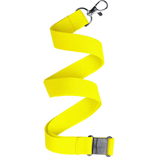 Schlüsselband KAPPIN , gelb, Polyester, 2,00cm x 50,00cm (Länge x Breite), Bild 1