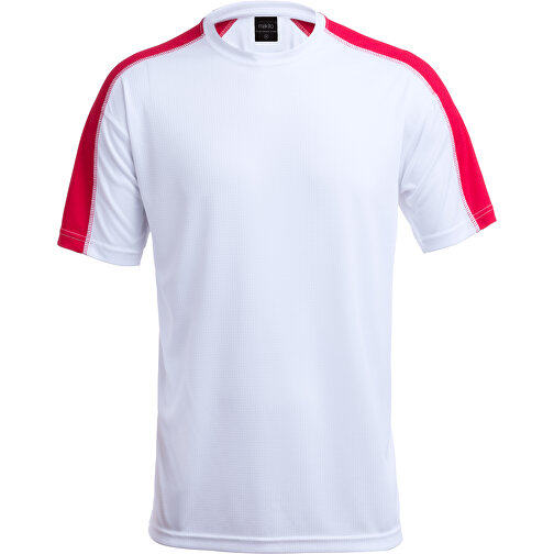 Erwachsene T-Shirt TECNIC DINAMIC COMBY , weiß/rot, 100% Polyester 135 g/ m2, XXL, , Bild 1