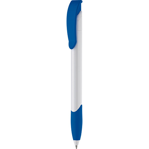 Kugelschreiber Apollo Hardcolour , weiß / royalblau, ABS, 14,70cm (Länge), Bild 1