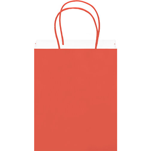 Große Papiertasche Im Eco Look 120g/m² , rot, Papier, 30,00cm x 40,00cm x 12,00cm (Länge x Höhe x Breite), Bild 4