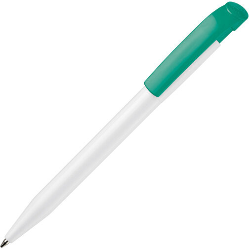 Kugelschreiber S45 Hardcolour , weiss / dunkelgrün, ABS, 13,80cm (Länge), Bild 2