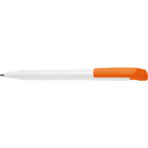 Kugelschreiber S45 Hardcolour , weiß / orange, ABS, 13,80cm (Länge), Bild 3