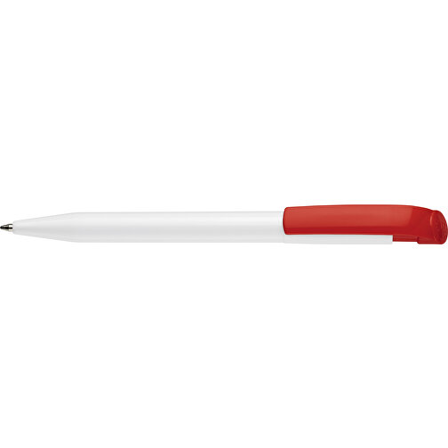 Kugelschreiber S45 Hardcolour , weiß / rot, ABS, 13,80cm (Länge), Bild 3