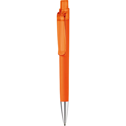 Kugelschreiber Triago Gummiert , orange, ABS, 14,50cm (Länge), Bild 1